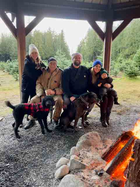 Family Picture by the Fire