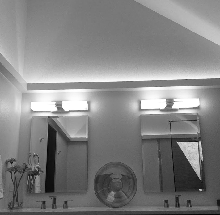 Sky-Lighting with Cove Molding-Master Bathroom Renovation